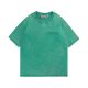 23SS adult 100% Cotton casual Alphabet Print short sleeved Crewneck t shirt green 815