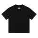 23SS adult 100% Cotton casual Alphabet Print short sleeved Crewneck t shirt black F063