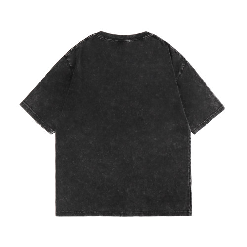 23SS adult 100% Cotton casual Alphabet Print short sleeved Crewneck t shirt black 815