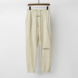 Men's casual print Drawstring pocket Cotton pants apricot 203