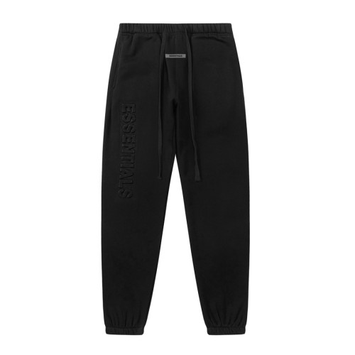 Men's casual jacquard Drawstring pocket pants black FG309