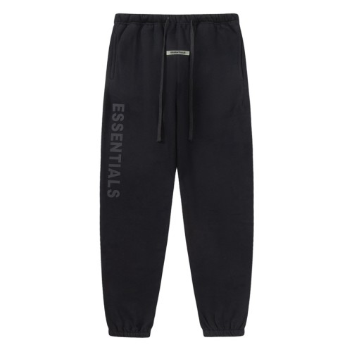 Men's casual print Drawstring pocket pants black FG305