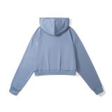 Men's casual cotton Alphabet jacquard Pocket Long sleeve Hoodie blue 9102