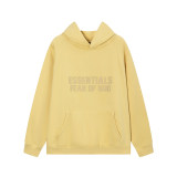 Men's casual cotton Alphabet Print Pocket Long sleeve Hoodie yellow 936