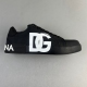 Portofino DG Printed Napa calf leather sneakers Black White