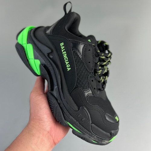 Triple S Black Fluo Green