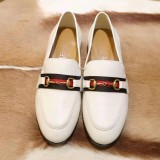 Slip On Loafer with Web White Leather