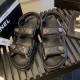 Women'Roman thick sole casual sandals black 8888-1