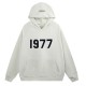 Men's casual cotton digit Print Long sleeve hoodies white 2220