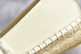 Women's hemp rope sole canvas shoes Off white