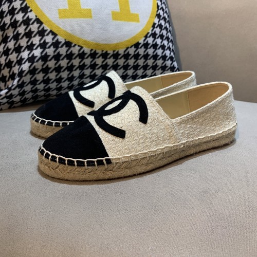 Women's hemp rope sole canvas shoes Hemp yellow