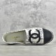 Women's hemp rope sole canvas shoes white black