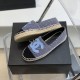 Women's leather canvas shoes blue