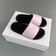 unisex slippers pink black