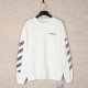 Men's casual cotton print Long sleeve Sweatshirt white 2080