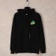 Men's casual cotton Arrow print Long sleeve hoodies black 5097