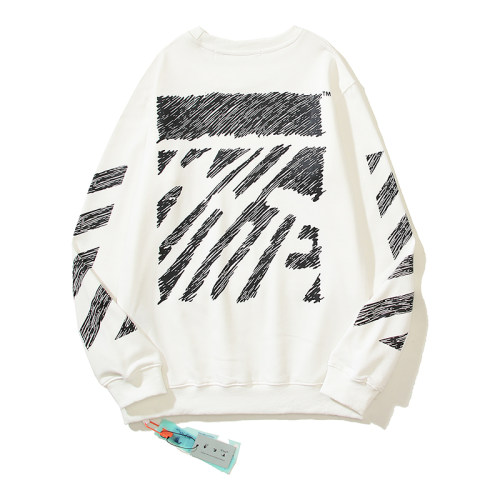 Men's casual cotton print Long sleeve Sweatshirt white 2080