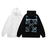Men's casual cotton Arrow print Long sleeve hoodies black 5088