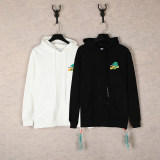 Men's casual cotton Arrow print Long sleeve hoodies black 5097