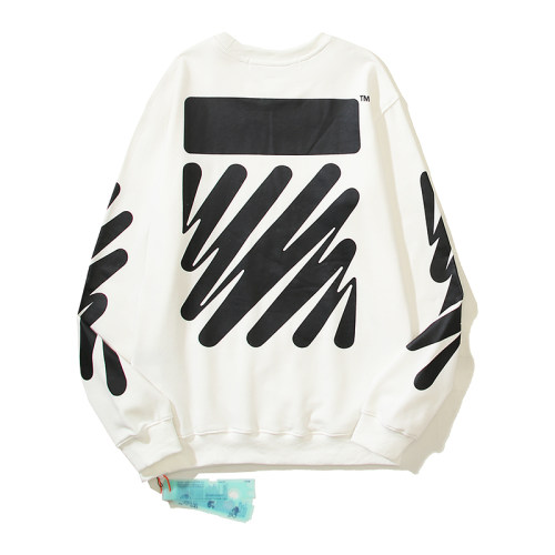 Men's casual cotton print Long sleeve Sweatshirt White 2083