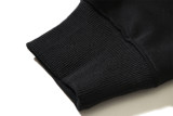 Men's casual cotton Arrow print Long sleeve hoodies black 5097