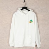 Men's casual cotton Arrow print Long sleeve hoodies White 5097