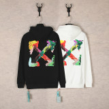 Men's casual cotton Arrow print Long sleeve hoodies black 5097