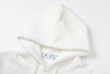Men's casual cotton Arrow print Long sleeve hoodies white 5119