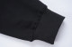 Men's casual cotton alphabet print Long sleeve hoodies black F116