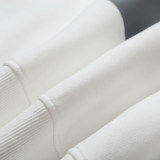 Men's casual cotton Arrow print Long sleeve hoodies white 5145