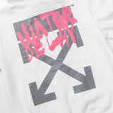 Men's casual cotton Arrow print Long sleeve hoodies white 5145