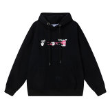 Men's casual cotton Arrow print Long sleeve hoodies black 5121