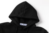 Men's casual cotton Arrow print Long sleeve hoodies black 5120