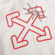 Men's casual cotton Arrow print Long sleeve hoodies white 5131