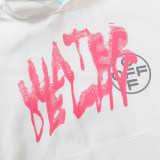 Men's casual cotton Arrow print Long sleeve hoodies white 5145