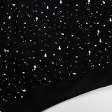 Men's casual cotton Arrow print Long sleeve hoodies black 5128