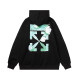 Men's casual cotton Arrow print Long sleeve hoodies black 5125