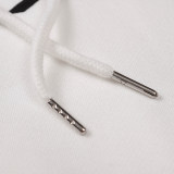 Men's casual cotton Arrow print Long sleeve hoodies white 5136