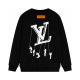 Men's casual Cotton print Long sleeve Sweatshirt black K627