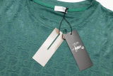 Men's casual jacquard Round neck long sleeved T-shirt Green K616