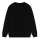 Men's casual Cotton print Long sleeve Sweatshirt black K629