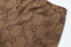 Men's casual jacquard Drawstring pocket pants brown 6212