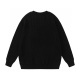 Men's casual Round neck long sleeves Sweater black G111