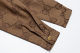 Men's casual jacquard Long sleeve shirt Brown 6211