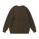 Men's casual Round neck long sleeves Sweater Brown G111