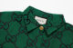 Men's casual jacquard Long sleeve shirt Green 6211