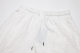 Men's casual jacquard Drawstring pocket pants white K665