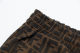 Men's casual jacquard Drawstring pocket pants brown 6216