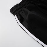 Men's casual  jacquard Long sleeve Loose Jacket black T802-2