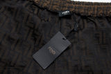 Men's casual jacquard Drawstring pocket pants brown 6216